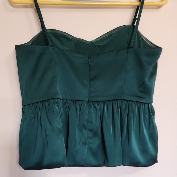 Dynamite Peplum Satin Top medium - Picture 3 of 4